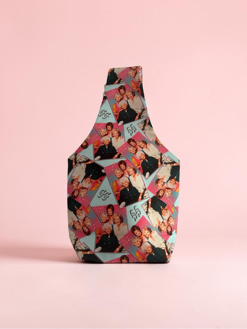 Mini Fabric Bag in a Golden Girls print - Squad Goals
